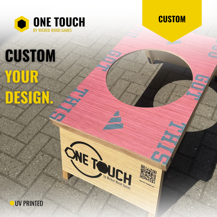 Custom OneTouch - Complete Set Eigen Design - Inclusief 2x boards / Voetbal / Draagtas Outdoor games OneTouch