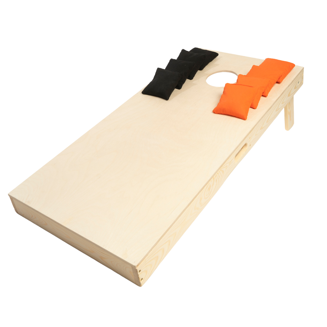 Cornhole Kit de démarrage - 120x60 - brut (non peint) - 1x Board / 2x4 Bags Sets de cornhole Wicked Wood Games