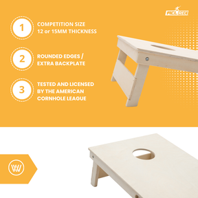 Cornhole Starting Kit - 12mm / 15mm - 120x60 - 1x Board / 2x4 Bags Cornhole sets Wicked Wood Games