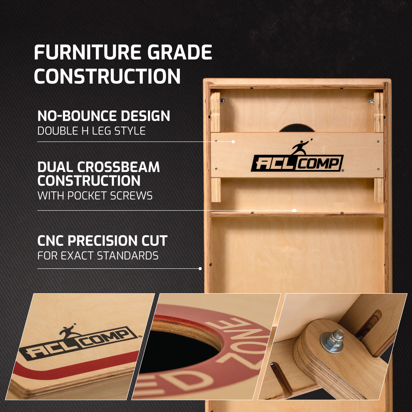 Official American Cornhole League (ACL) Comp Cornhole Set Cornhole sets Wicked Wood Games