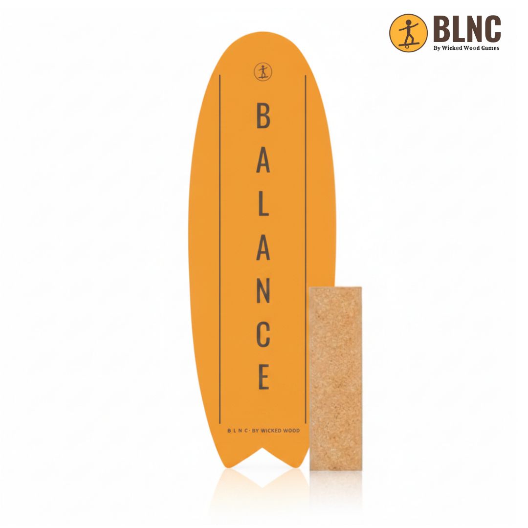 BLNC Balance Boards - SKATE Style - WW Balance Design - Incl Roller Balance Boards Wicked Wood Games WW Yellow